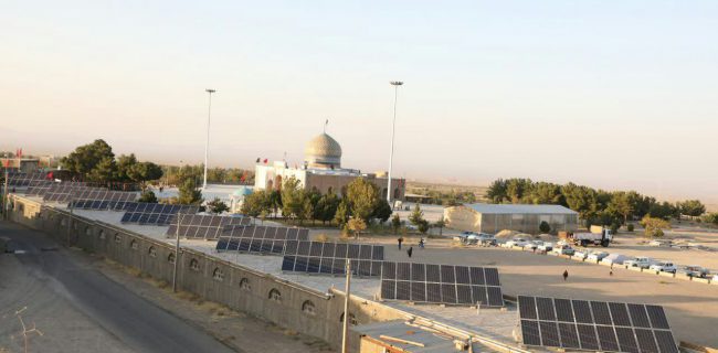 تولید ۱۸۰۶ کیلو وات برق خورشیدی در بقاع متبرکه خراسان رضوی